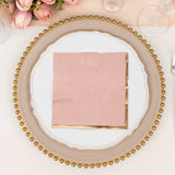 Dusty Rose Soft 2 Ply Disposable Cocktail Napkins for Every Occasion